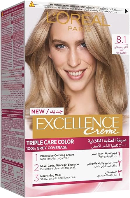 L’Oréal Paris Excellence Creme 8.1 Ash Light Blonde Haircolor